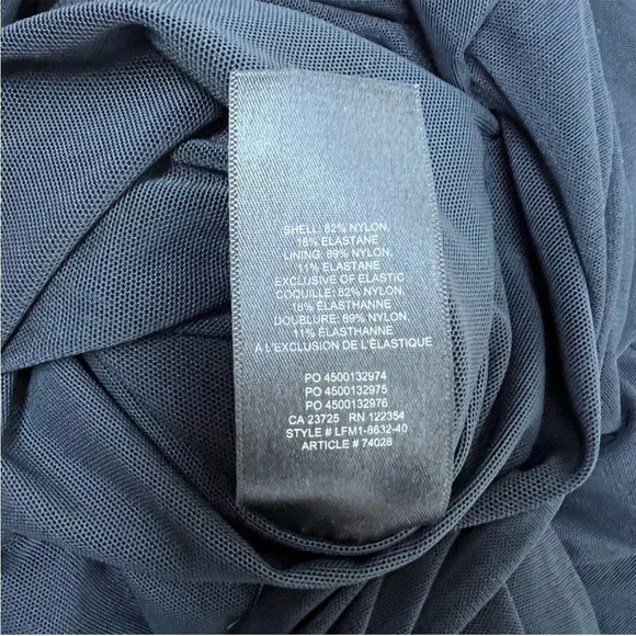 Aritzia Ten by Babaton Luxor MIDI Dress Black Ruched Size 10 B38 - Picture 10 of 10